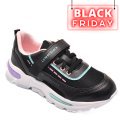 LUMBERJACK, PANTOFI SPORT COPII BLACK LILA NURSE-JR