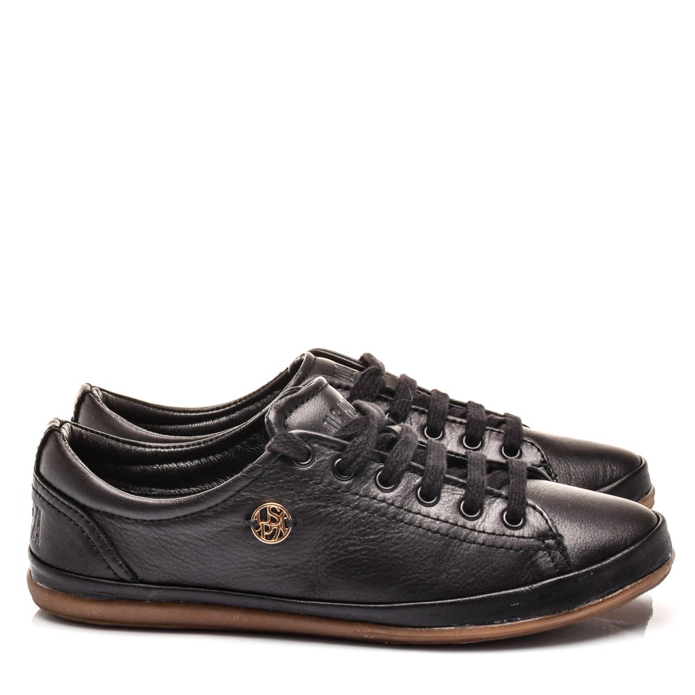 U.S. POLO ASSN, PANTOFI SPORT BLACK PIELE NATURALA JOJO-2PR