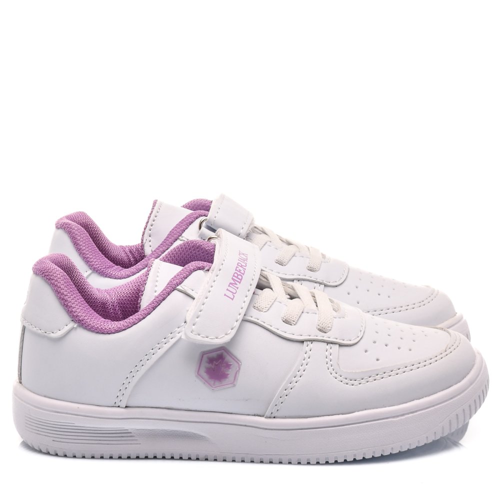 LUMBERJACK, PANTOFI SPORT COPII WHITE LILA FINSTER