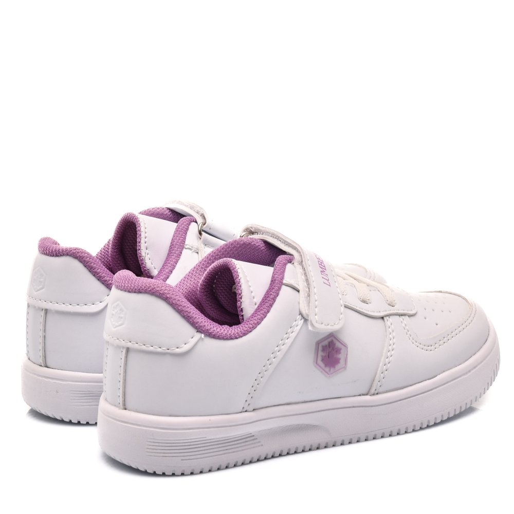 LUMBERJACK, PANTOFI SPORT COPII WHITE LILA FINSTER