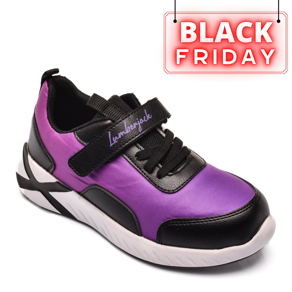 LUMBERJACK, PANTOFI SPORT COPII BLACK PURPLE JASMINE