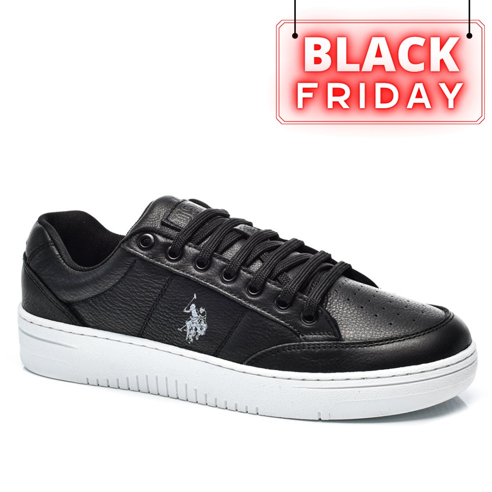 U.S. POLO ASSN, PANTOFI SPORT BLACK PIELE NATURALA VASILYY