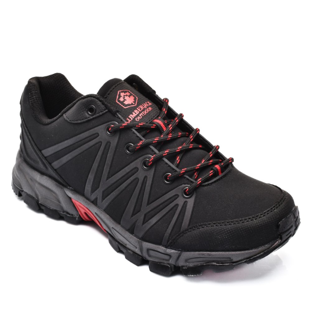 LUMBERJACK, PANTOFI SPORT IMPERMEABILI BLACK RED SHELL