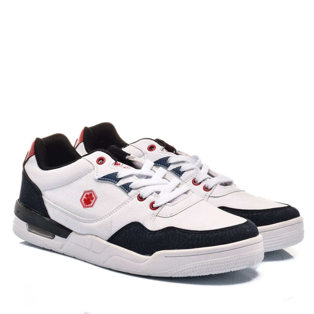 LUMBERJACK, PANTOFI SPORT WHITE RED JAMES-LOW