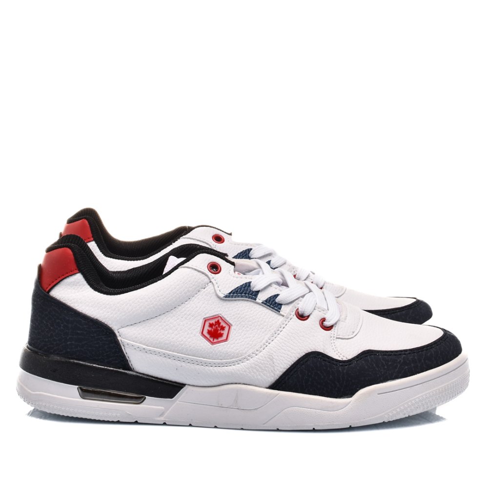 LUMBERJACK, PANTOFI SPORT WHITE RED JAMES-LOW