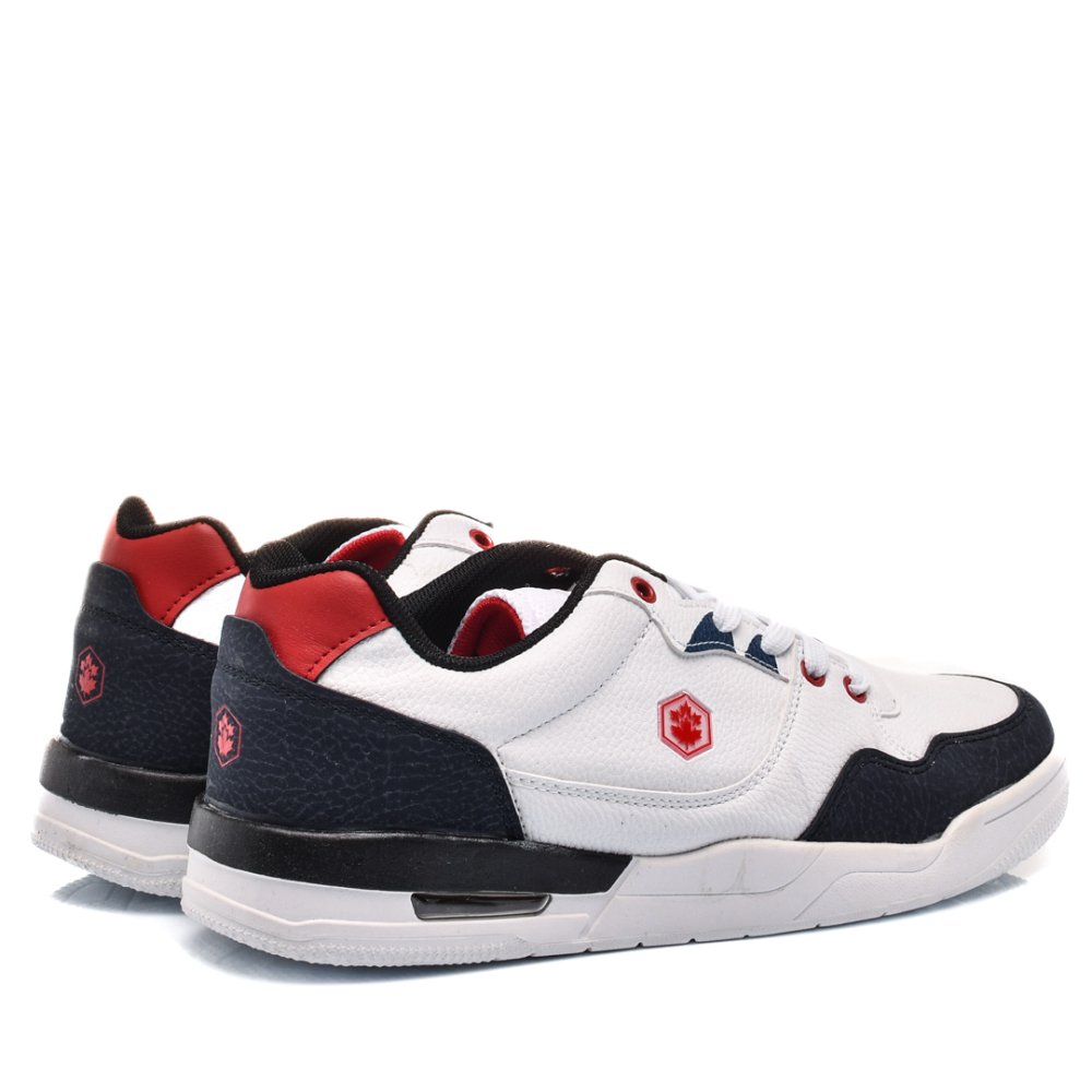 LUMBERJACK, PANTOFI SPORT WHITE RED JAMES-LOW