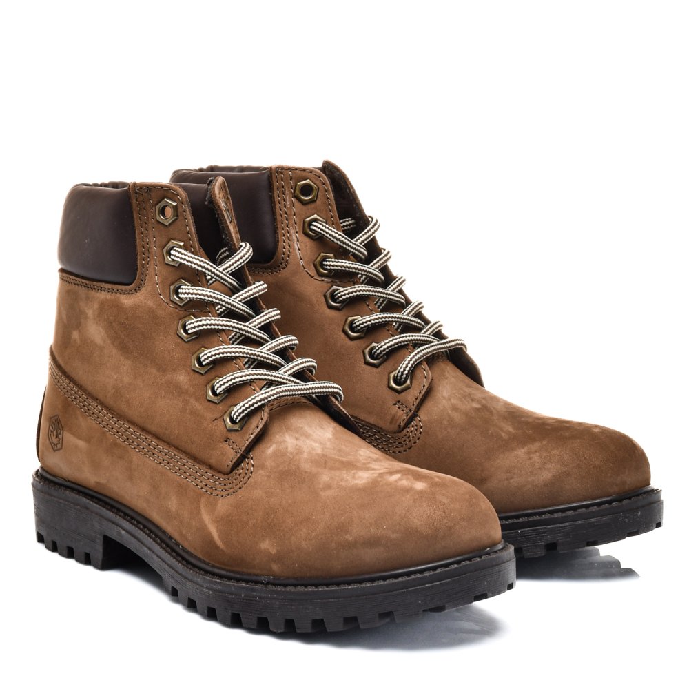 LUMBERJACK, GHETE DARK BROWN PIELE NATURALA RIVER