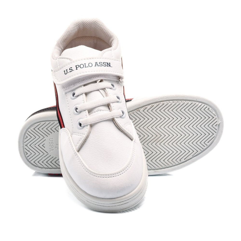 U.S. POLO ASSN, PANTOFI SPORT COPII WHITE JAMAL-3FX