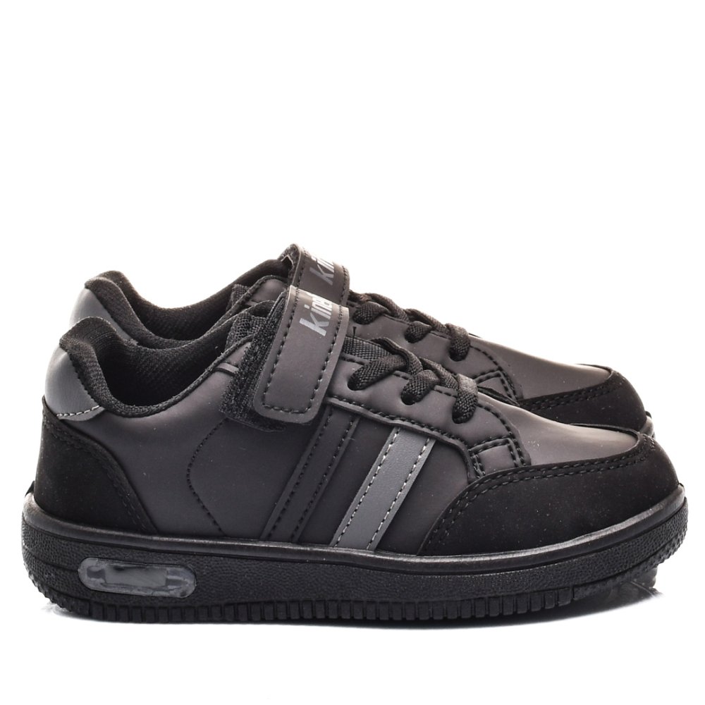 KINETIX, PANTOFI SPORT COPII BLACK GREY MALIBU