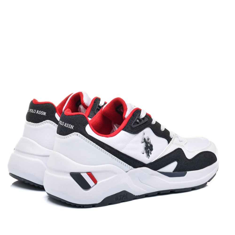 U.S. POLO ASSN, PANTOFI SPORT WHITE RED HUSKY