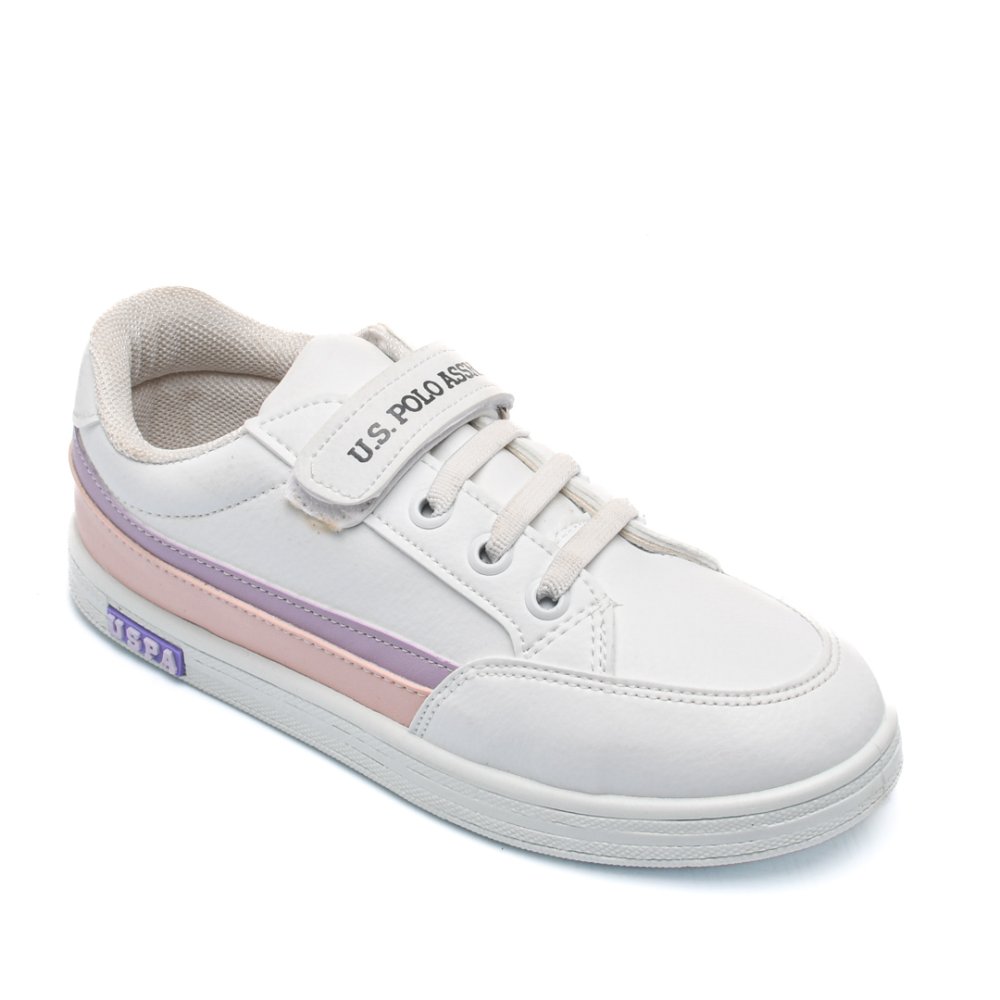 U.S. POLO ASSN, PANTOFI SPORT COPII WHITE PINK JAMAL-3FX