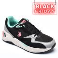 U.S. POLO ASSN, PANTOFI SPORT BLACK PINK HUSKY