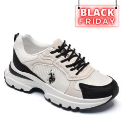 U.S. POLO ASSN, PANTOFI SPORT BLACK WHITE LEAH