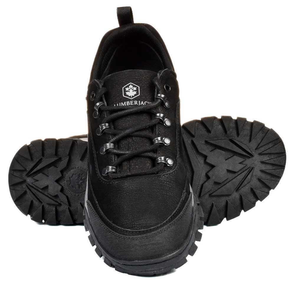 LUMBERJACK, PANTOFI SPORT BLACK PIELE NATURALA VERNON