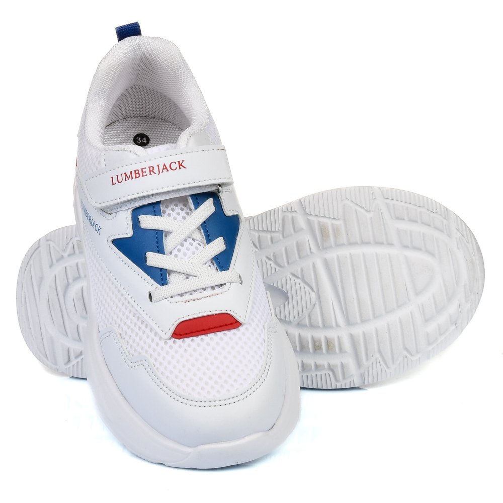 LUMBERJACK, PANTOFI SPORT COPII WHITE BULL