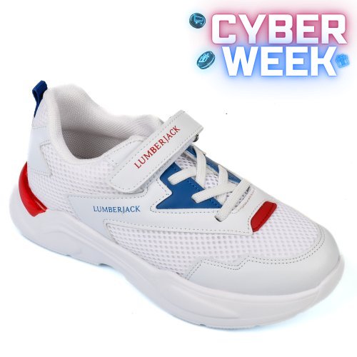 Lumberjack, pantofi sport copii white bull