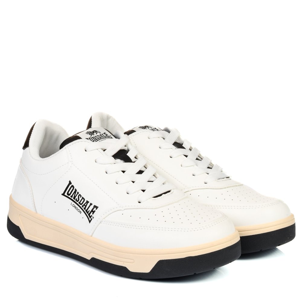 LONSDALE, PANTOFI SPORT WHITE BEIGE LVENS044