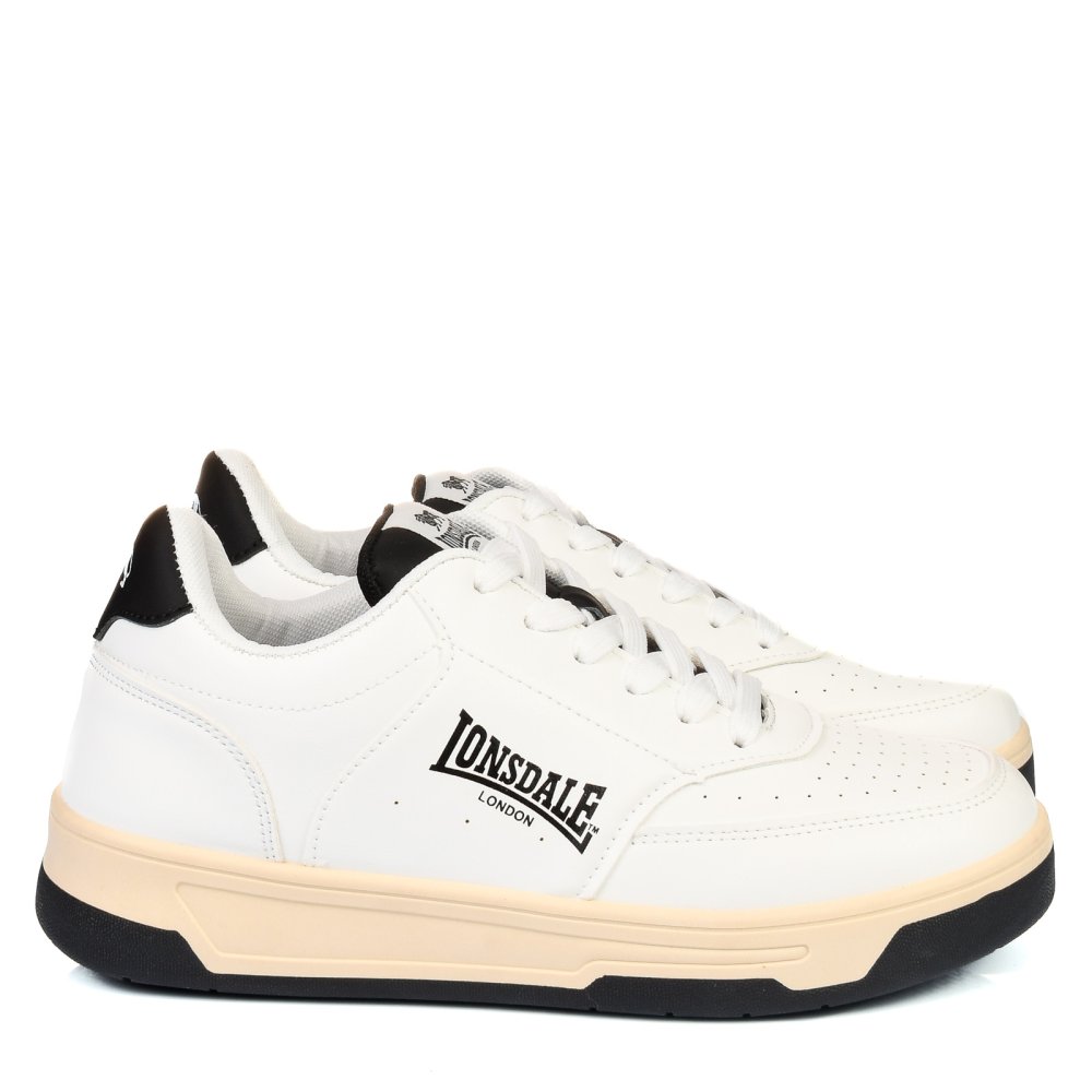 LONSDALE, PANTOFI SPORT WHITE BEIGE LVENS044