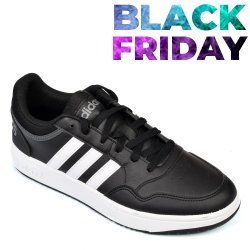 ADIDAS, PANTOFI SPORT HOOPS 3.0 BLACK WHITE