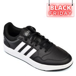 ADIDAS, PANTOFI SPORT HOOPS 3.0 BLACK WHITE