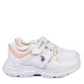 U.S. POLO ASSN, PANTOFI SPORT COPII WHITE PINK RECESS