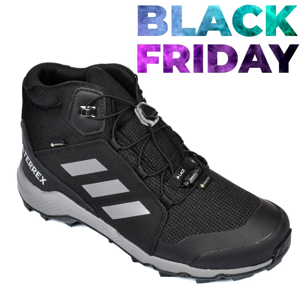 ADIDAS, PANTOFI SPORT TERREX MID GTX K BLACK