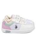 U.S. POLO ASSN, PANTOFI SPORT COPII WHITE PINK CARREN