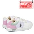 U.S. POLO ASSN, PANTOFI SPORT COPII WHITE PINK CARREN