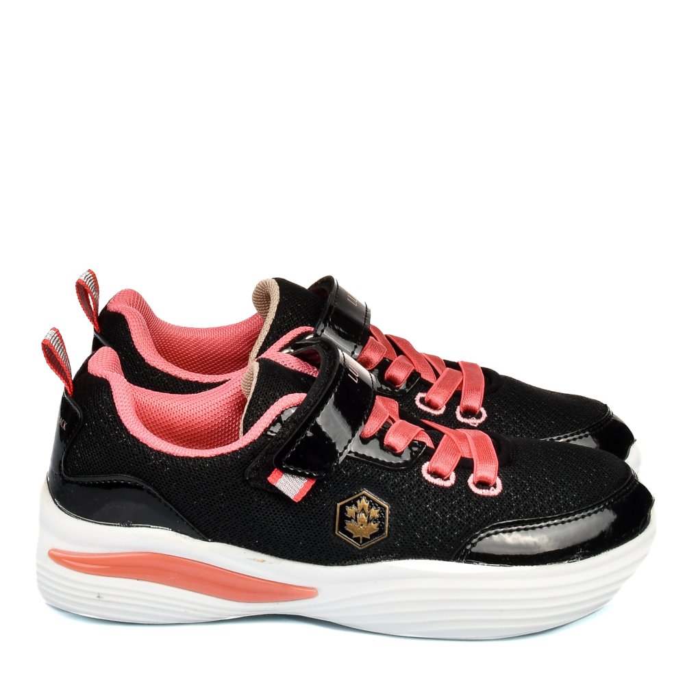 LUMBERJACK, PANTOFI SPORT COPII BLACK PINK CANS