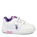 U.S. POLO ASSN, PANTOFI SPORT COPII WHITE LILA CAMERON