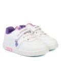 U.S. POLO ASSN, PANTOFI SPORT COPII WHITE LILA CAMERON