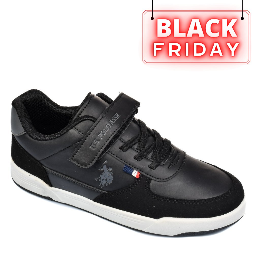 U.S. POLO ASSN, PANTOFI SPORT COPII BLACK CLINE