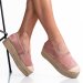 Espadrile pink suede lspt103sd