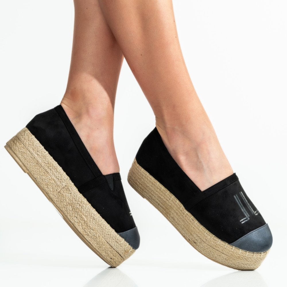 ESPADRILE BLACK SUEDE LSPT103SD