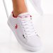 U.s. polo assn, pantofi sport white red franco-dhm