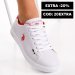 U.s. polo assn, pantofi sport white red franco-dhm