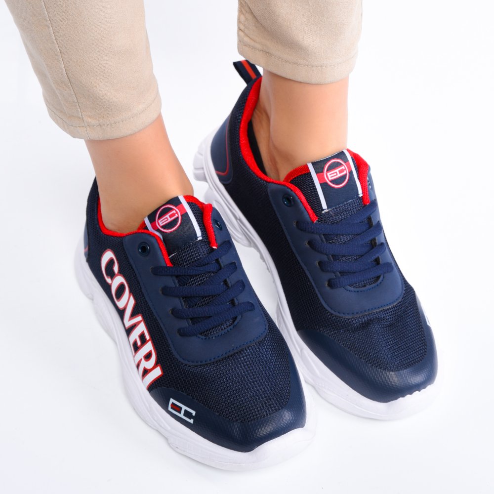 ENRICO COVERI, PANTOFI SPORT NAVY TURBO