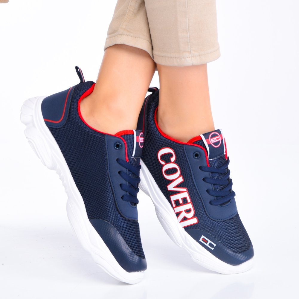 ENRICO COVERI, PANTOFI SPORT NAVY TURBO