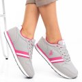 U.S. POLO ASSN, PANTOFI SPORT GREY FUCHSIA SAMUEL1