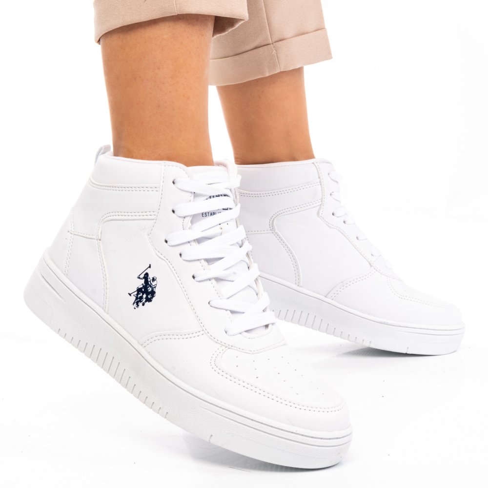 U.S. POLO ASSN, PANTOFI SPORT WHITE ARISTO-HI-WMN