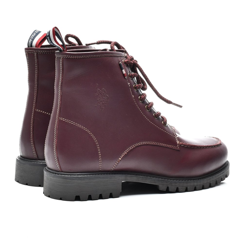 U.S. POLO ASSN, GHETE  PIELE NATURALA BORDO BORAL001