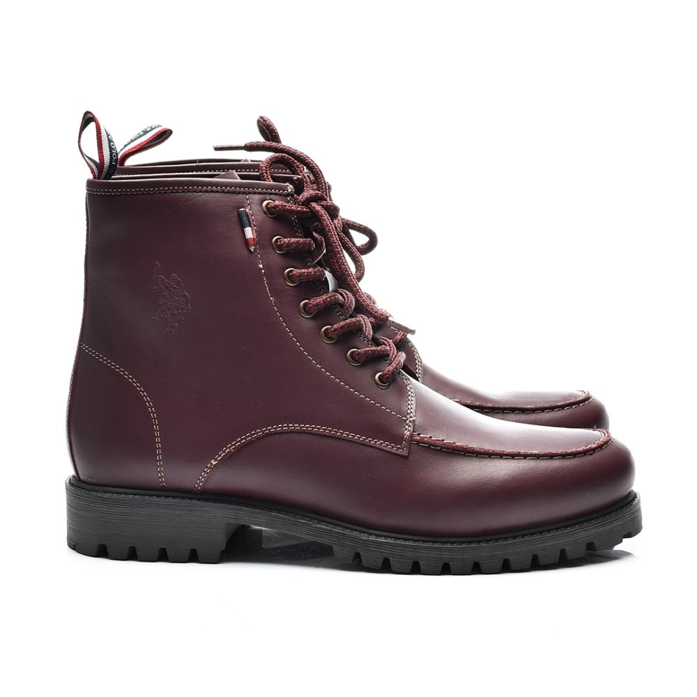 U.S. POLO ASSN, GHETE  PIELE NATURALA BORDO BORAL001