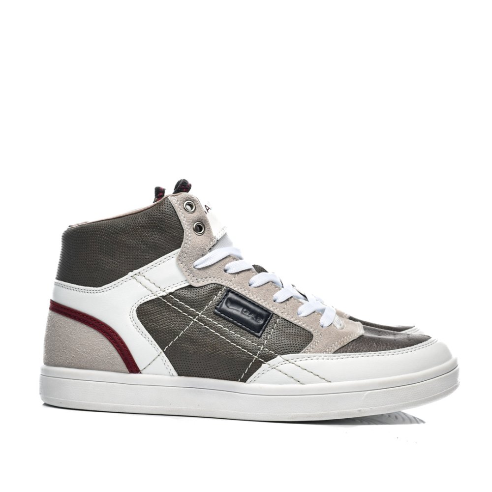 GAS, PANTOFI SPORT INALTI WHITE BEIGE GAM124160