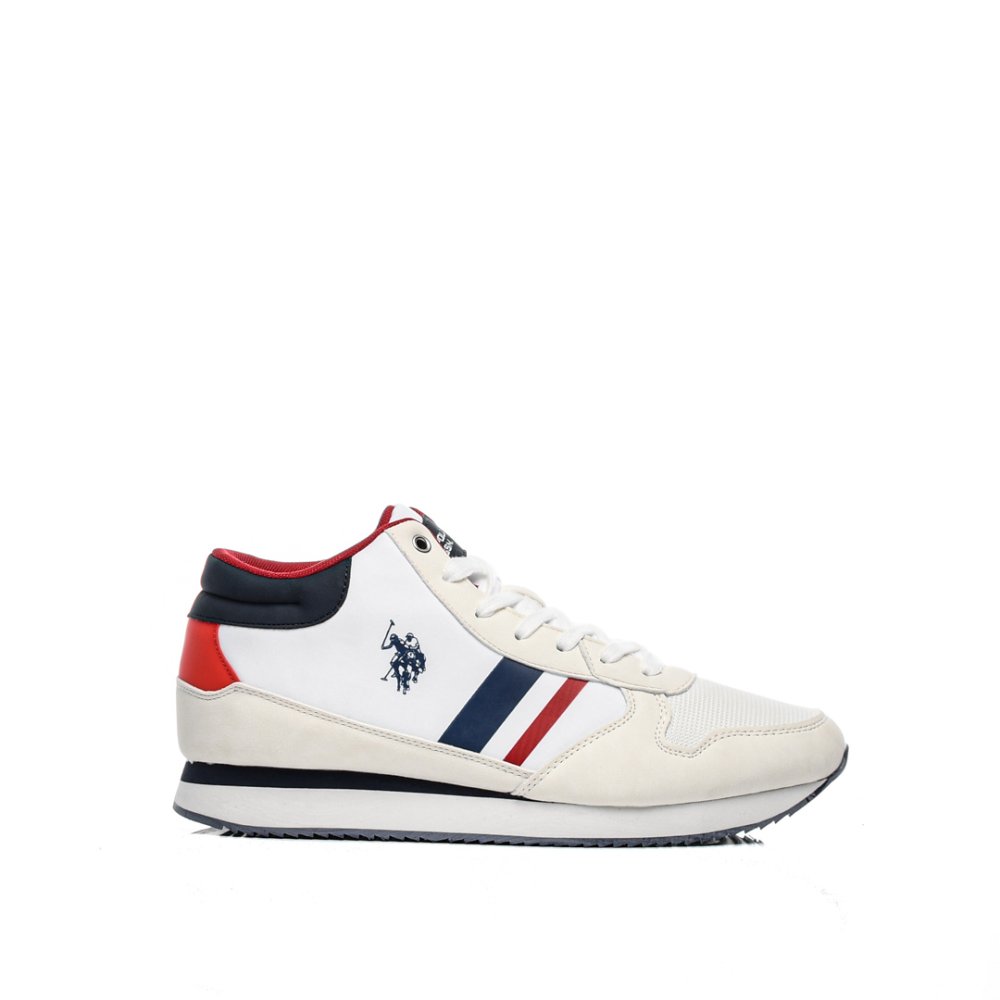 U.S. POLO ASSN, PANTOFI SPORT INALTI WHITE NOBIL-008