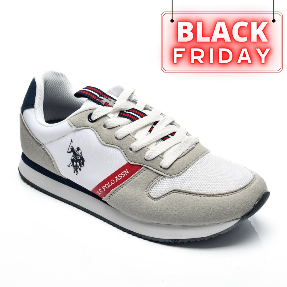 U.S. POLO ASSN, PANTOFI SPORT WHITE NOBIL-009