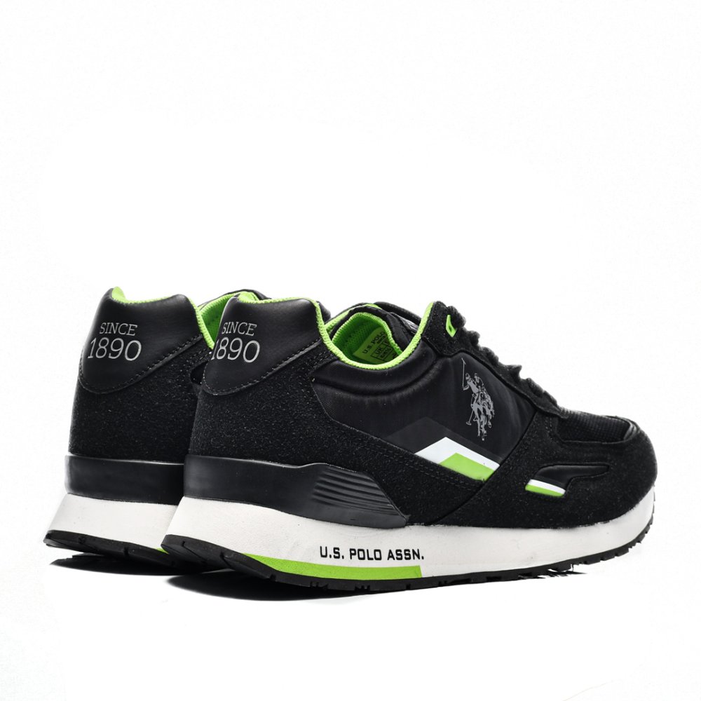 U.S. POLO ASSN, PANTOFI SPORT BLACK GREEN TABRY-003