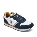 U.S. POLO ASSN, PANTOFI SPORT WHITE BLUE NOBIL-009