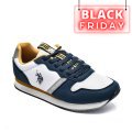 U.S. POLO ASSN, PANTOFI SPORT WHITE BLUE NOBIL-009