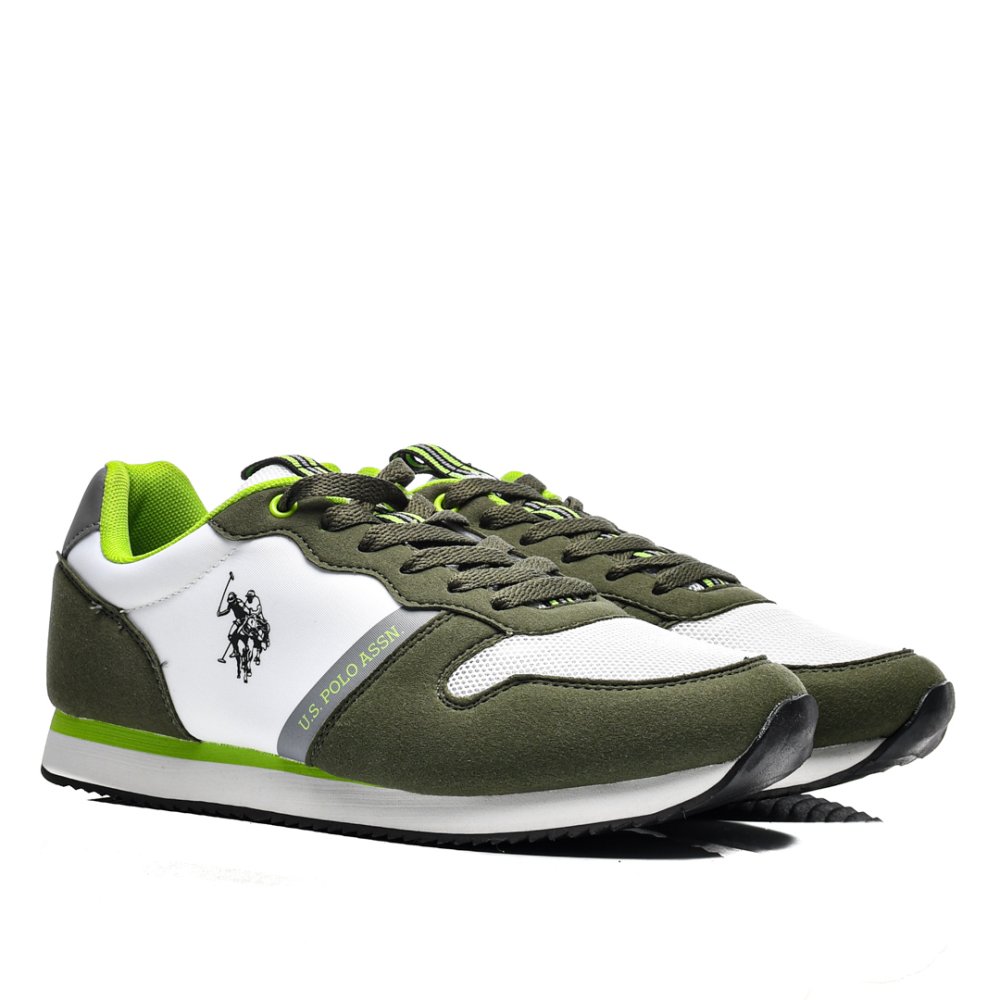 U.S. POLO ASSN, PANTOFI SPORT OLIVE NOBIL-009