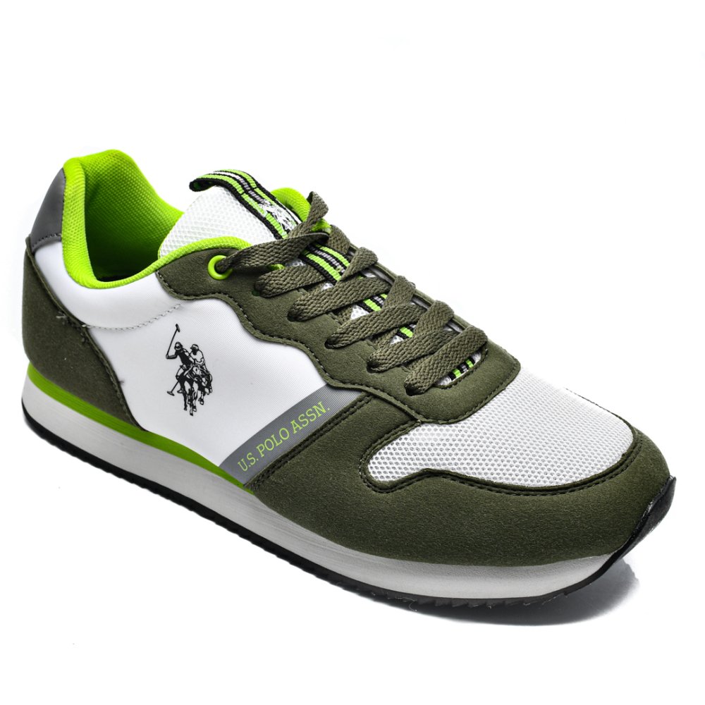 U.S. POLO ASSN, PANTOFI SPORT OLIVE NOBIL-009